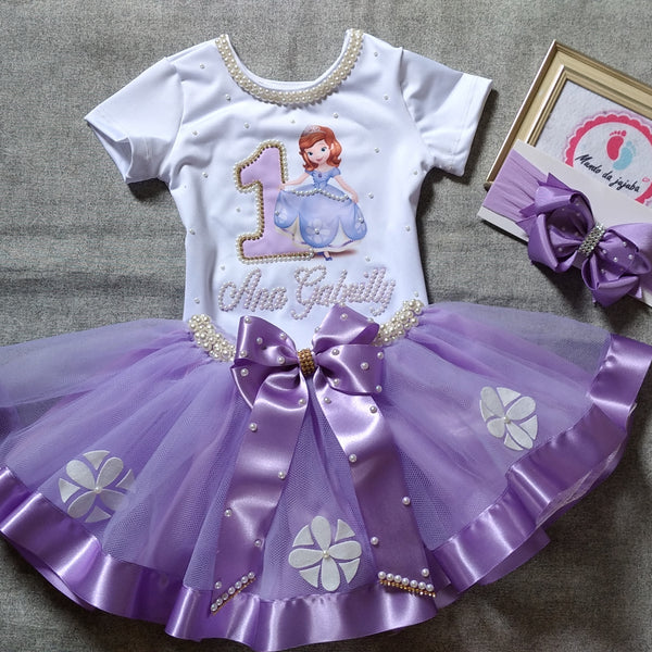 Conjunto tutu personalizado princesa sofia