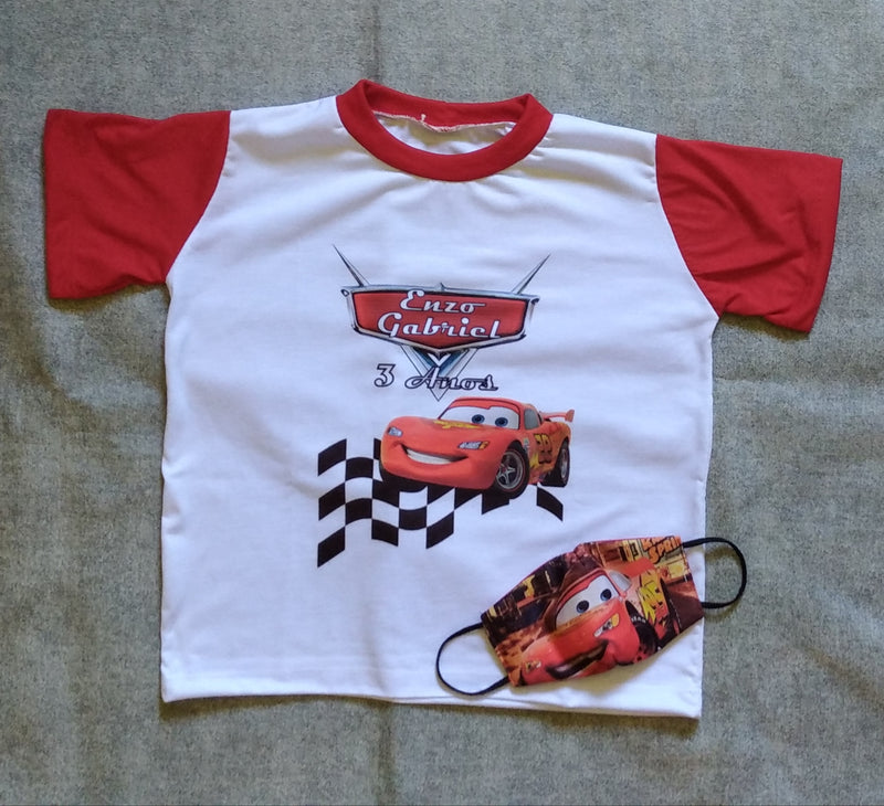 Camiseta Personalizada Carros Infantil