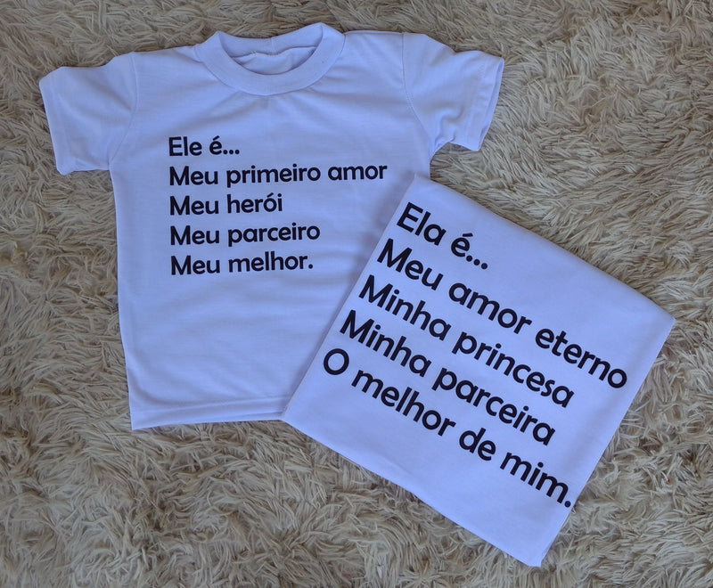 Kit 2 camisetas Personalizada Pai e Filha