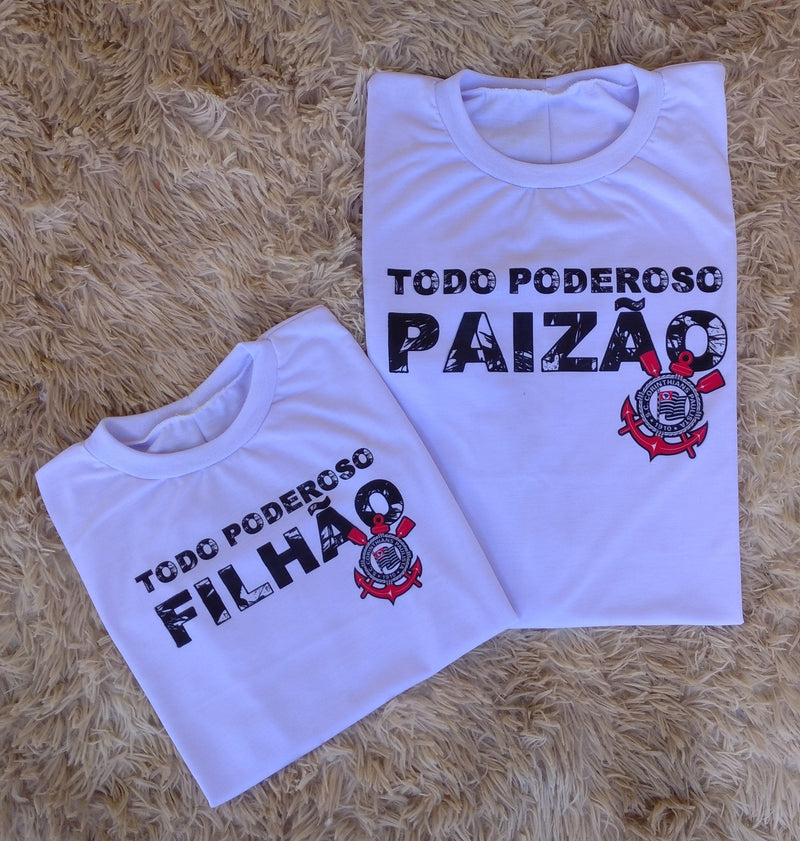 Kit 2 Camisetas Personalizada Todo Poderoso Paizão e Todo Poderoso Filhão