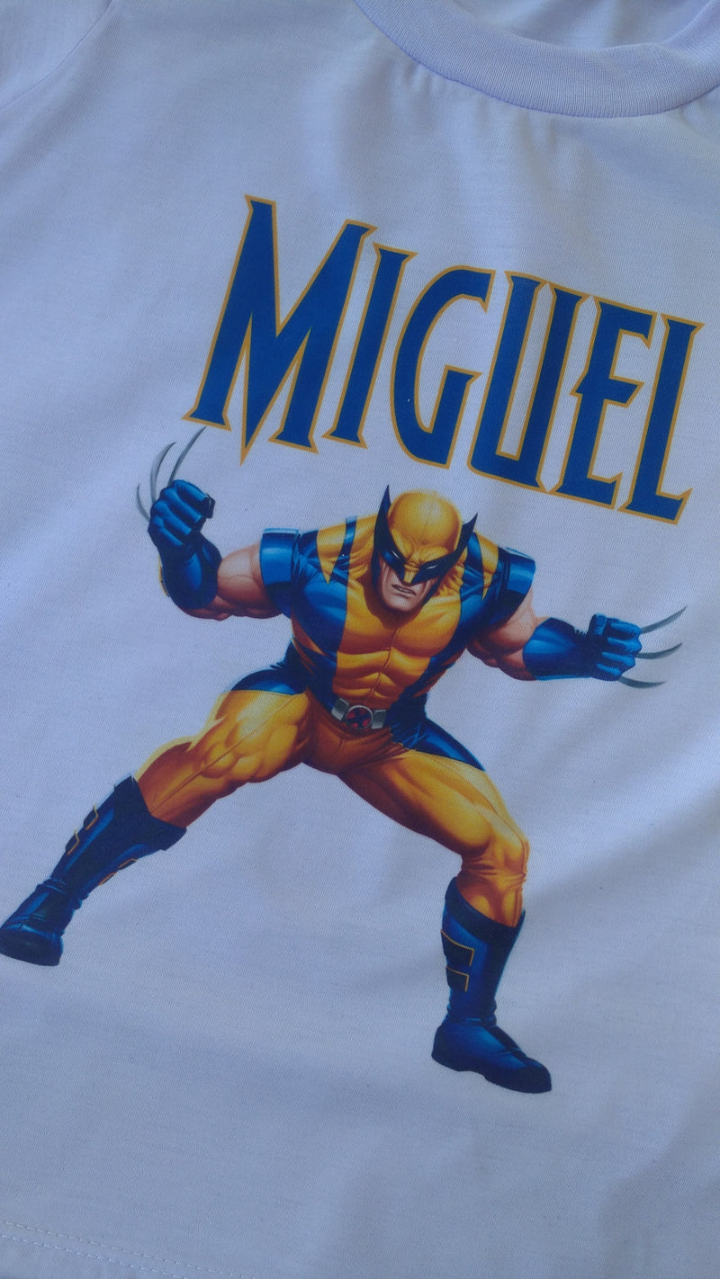 Camiseta Personalizada Wolverine Infantil