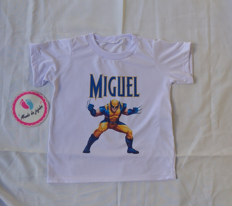 Camiseta Personalizada Wolverine Infantil