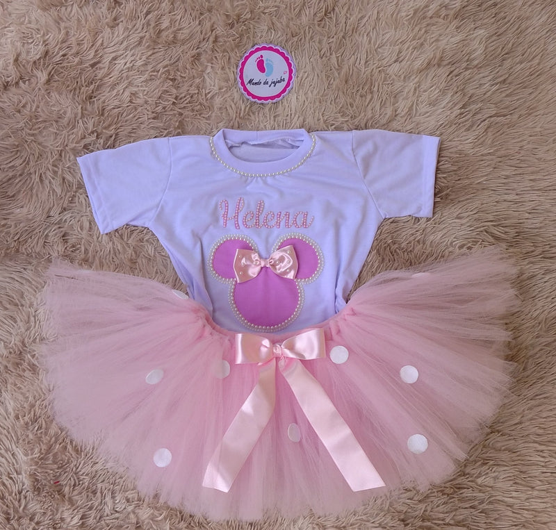 Conjunto Personalizado Minnie Infantil