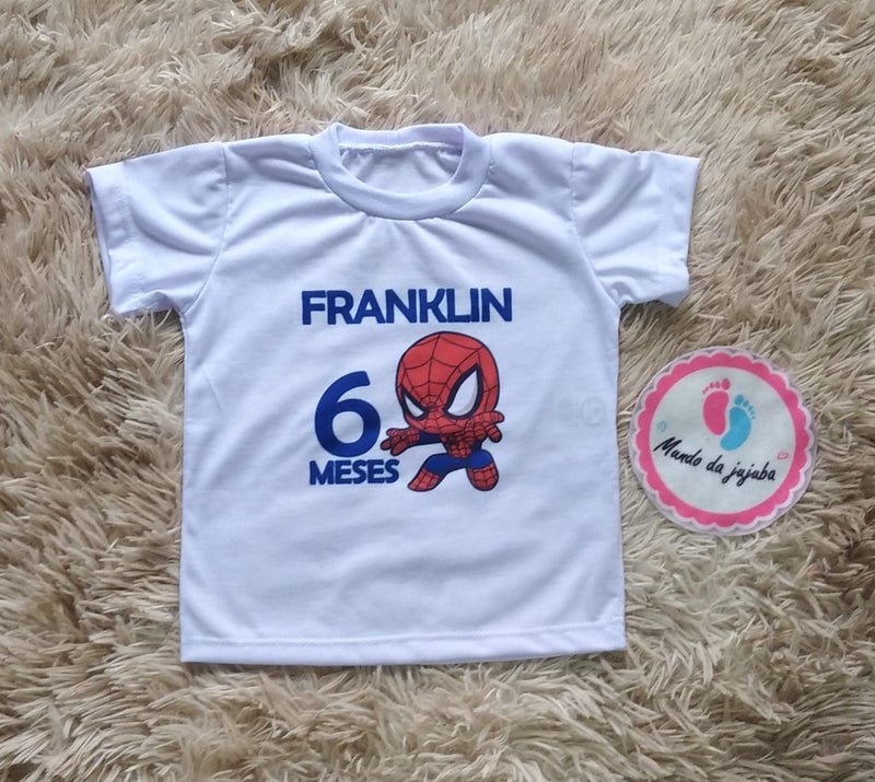 Camiseta Personalizada Homem Aranha Baby