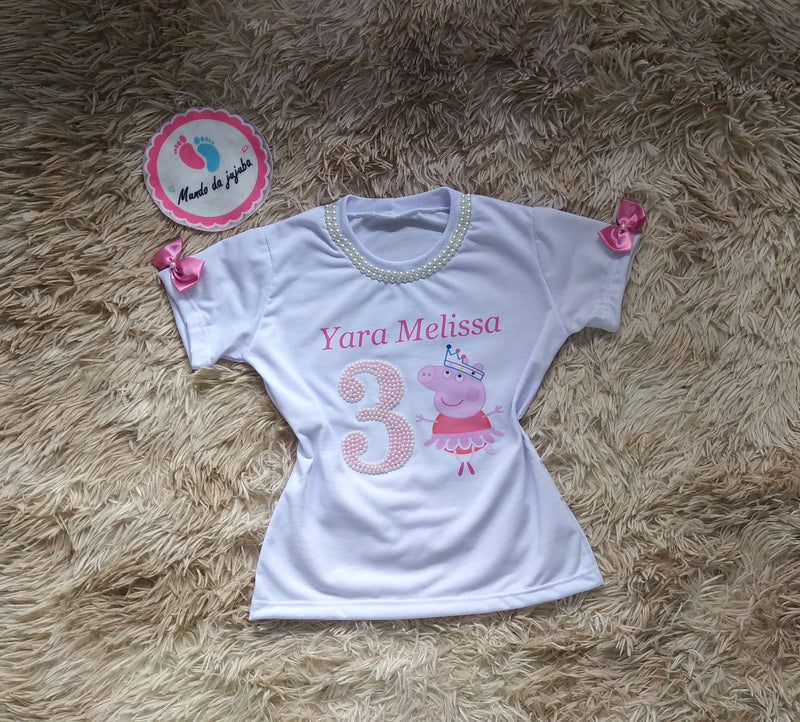 Camiseta Personalizada Pepa Pig Infantil