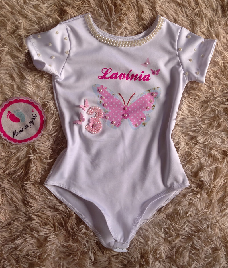 Body Personalizado Jardim Encantado Borboletas