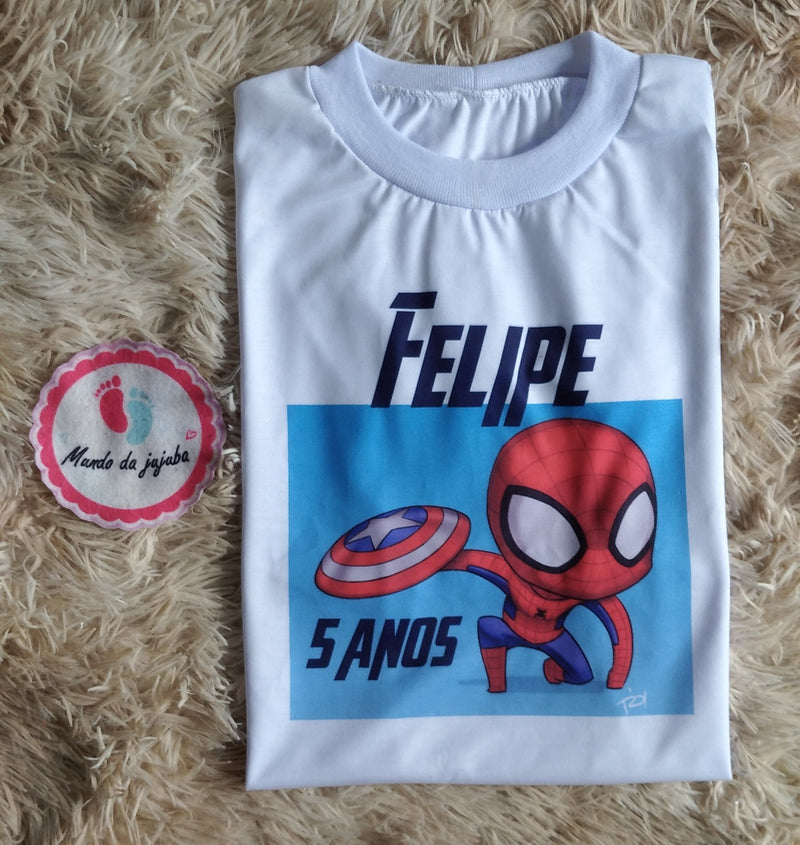 Camiseta Homem Aranha Baby Infantil