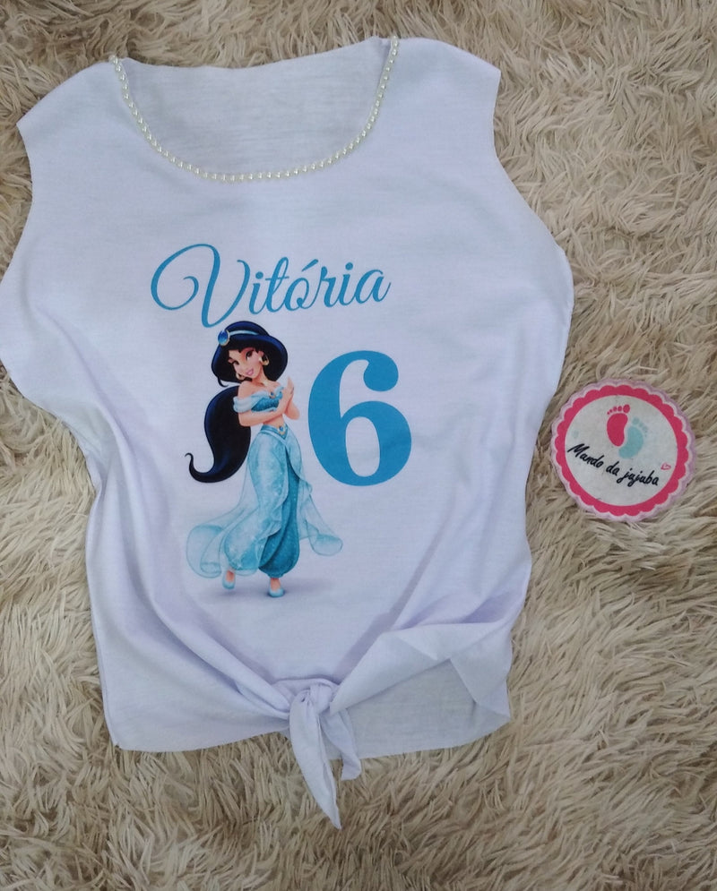 Camiseta de Amarrar Personalizada Jasmine Infantil