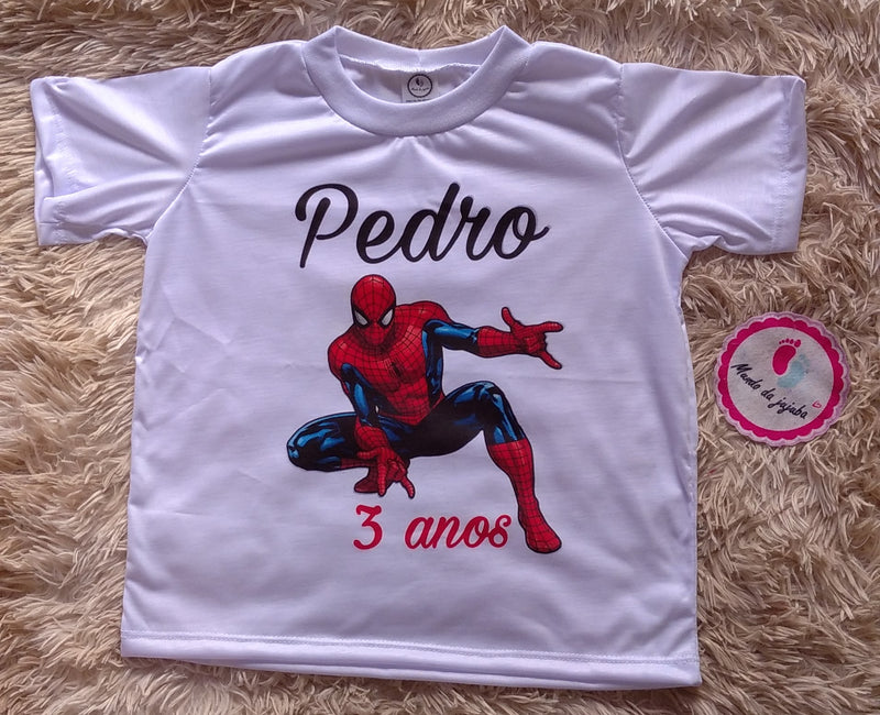 Camiseta Personalizada Homem Aranha Infantil