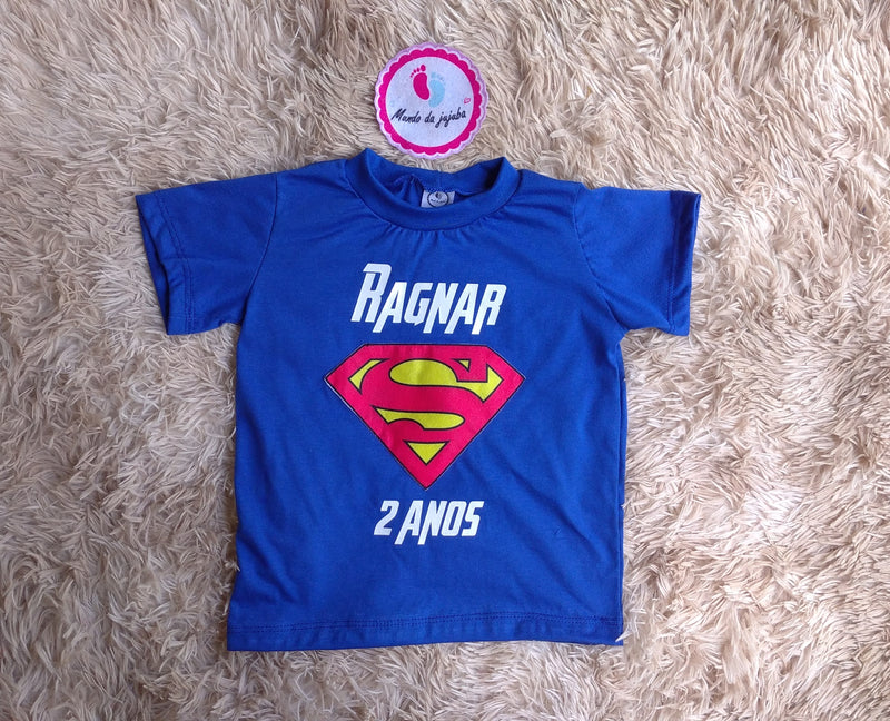 Camiseta Personalizada Super Man Infantil