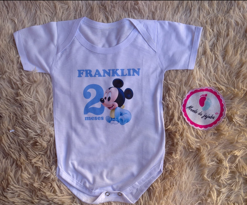 Body Personalizada Mickey Baby Infantil