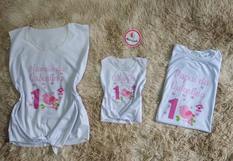 Kit 3 Camisetas Personalizadas Jardim Encantado