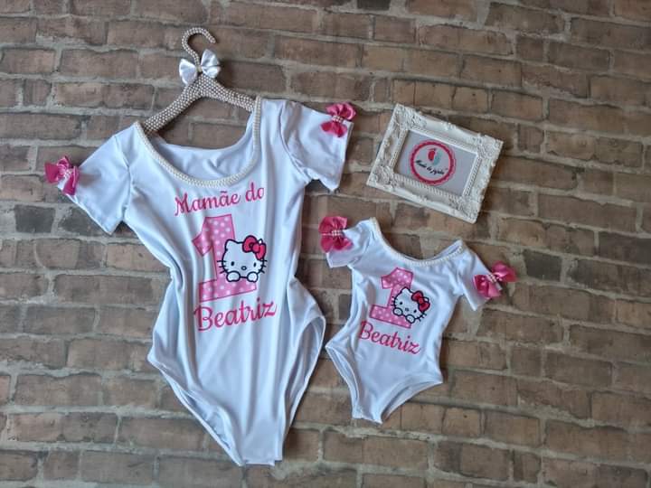 Kit Mãe e Filha personalizado Hello Kity