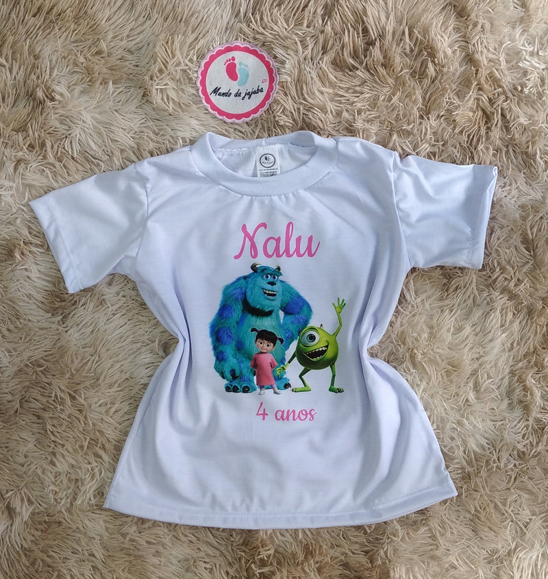 Camiseta Personalizada Monstros SA Infantil