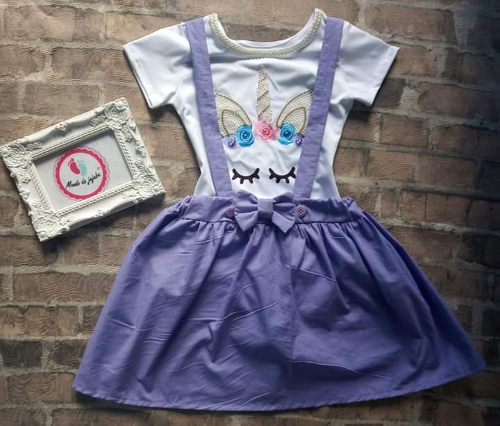 Conjunto Personalizada Unicórnio Infantil