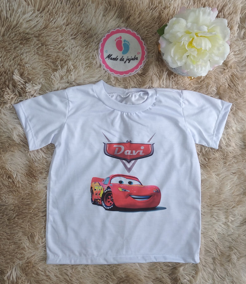 Camiseta Personalizada Carros Infantil