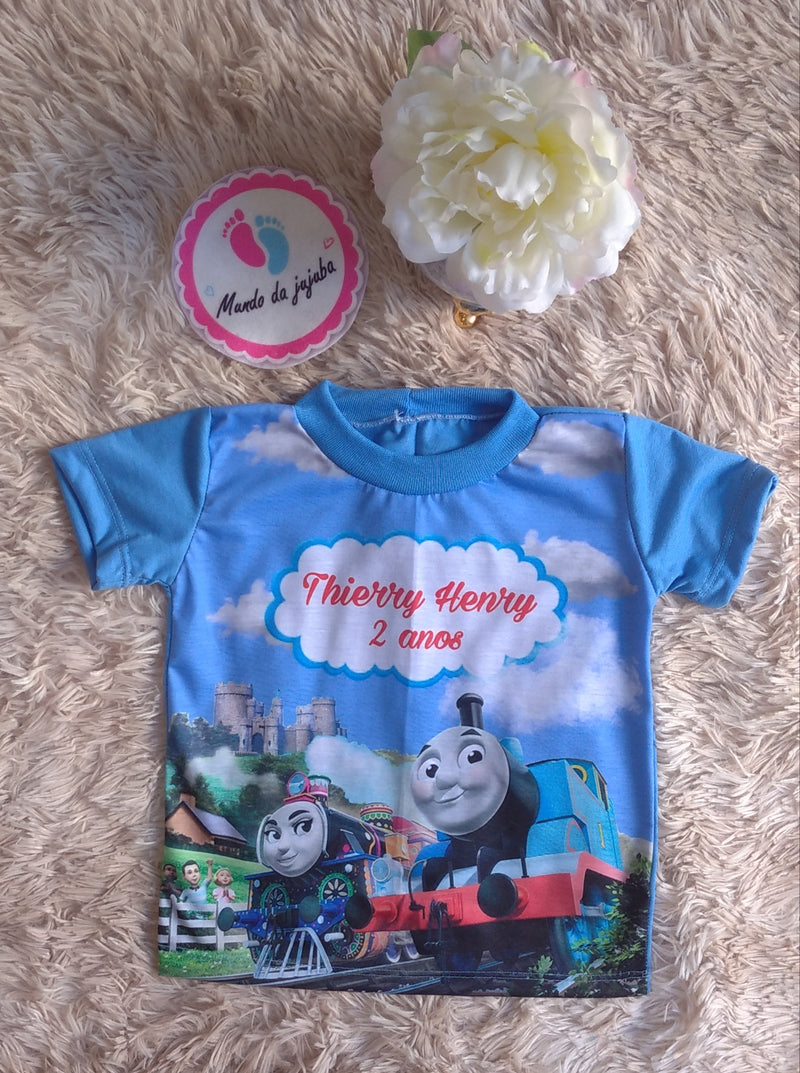 Camiseta Temática Thomas e seus amigos Infantil