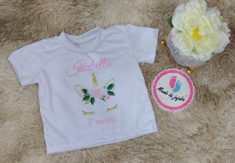 Camiseta Personalizada Unicórnio Infantil