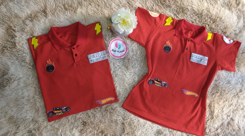 Kit 2 Camisetas Polo Hotwheels Adulto