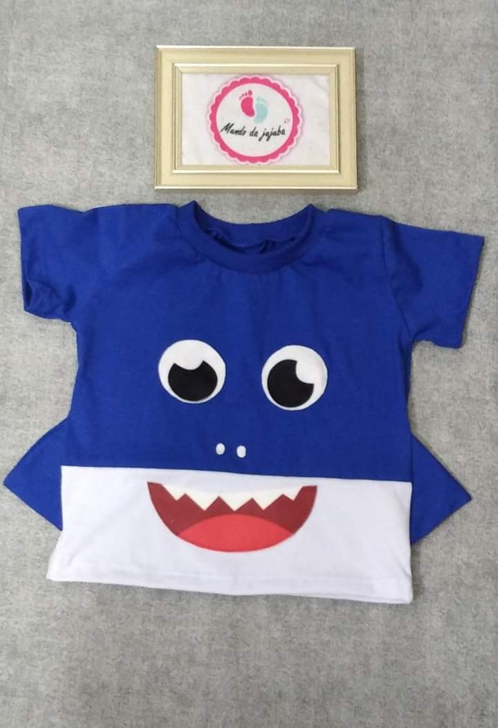 Camiseta Temática Baby Shark Infantil