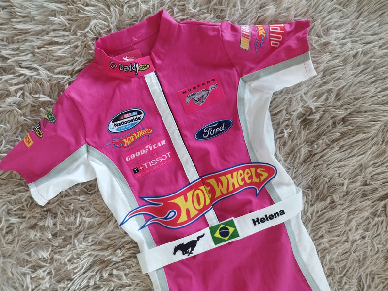 Macacão Personalizado Hotwheels Short Saia Infantil