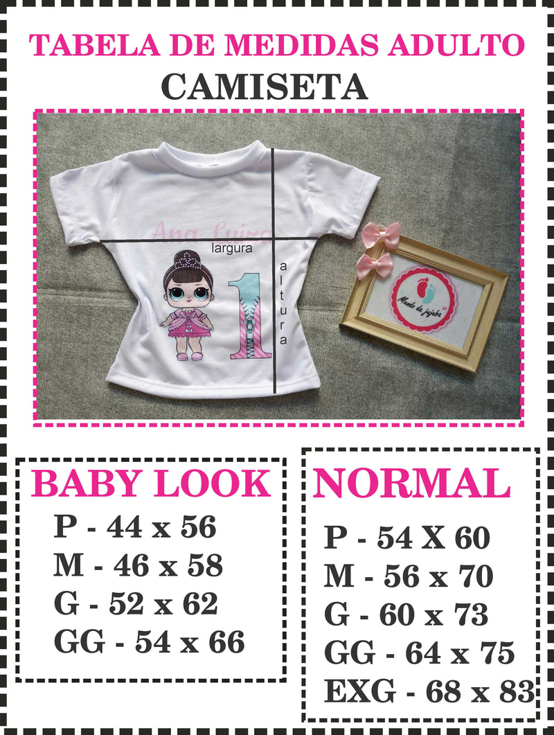 Kit 3 camisetas personalizada Patrulha canina Skye e Everest