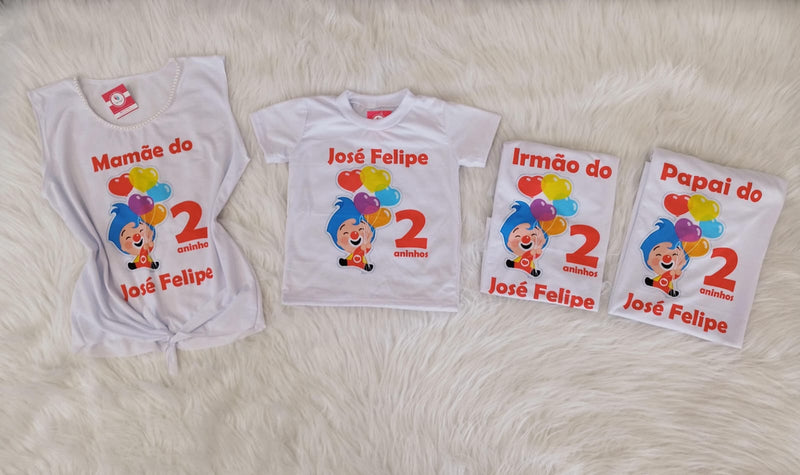 kit família personalizado Palhacinho Plim Plom